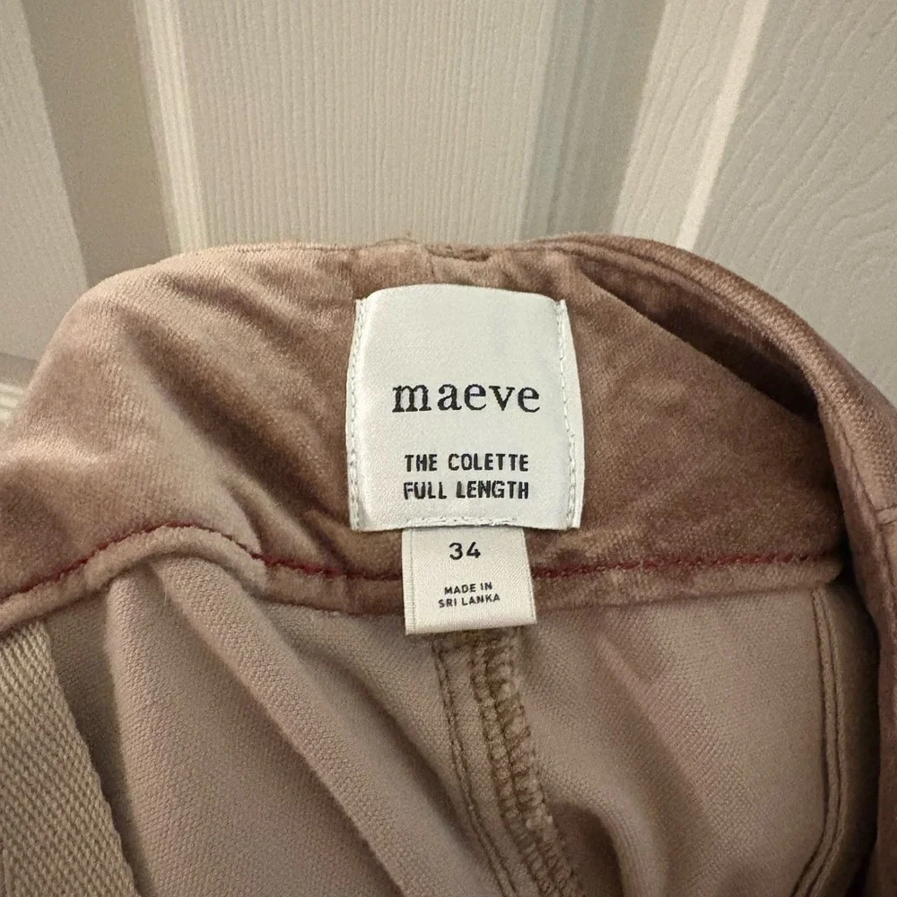 VIRAL Anthropologie Colette Full-Length Velvet Pants by Maeve - Picture 6 of 7